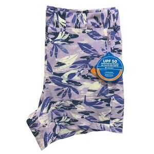 1X Columbia Womens New Tidal II Short Purple Tropical UPF 50